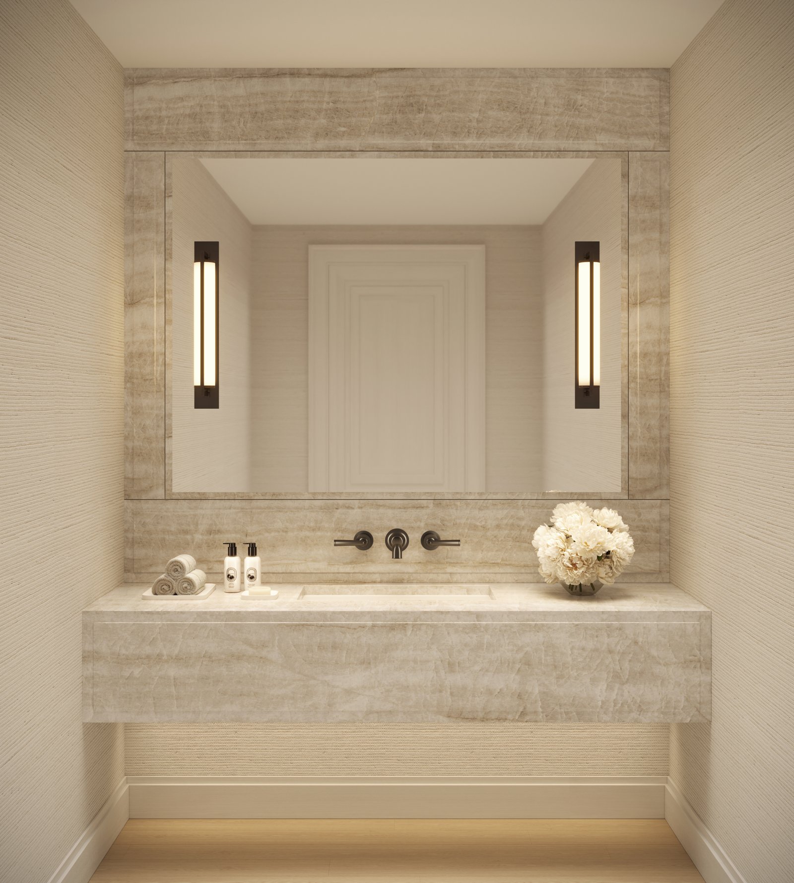 Powder room interior at The Ritz-Carlton Residences Fort Lauderdale